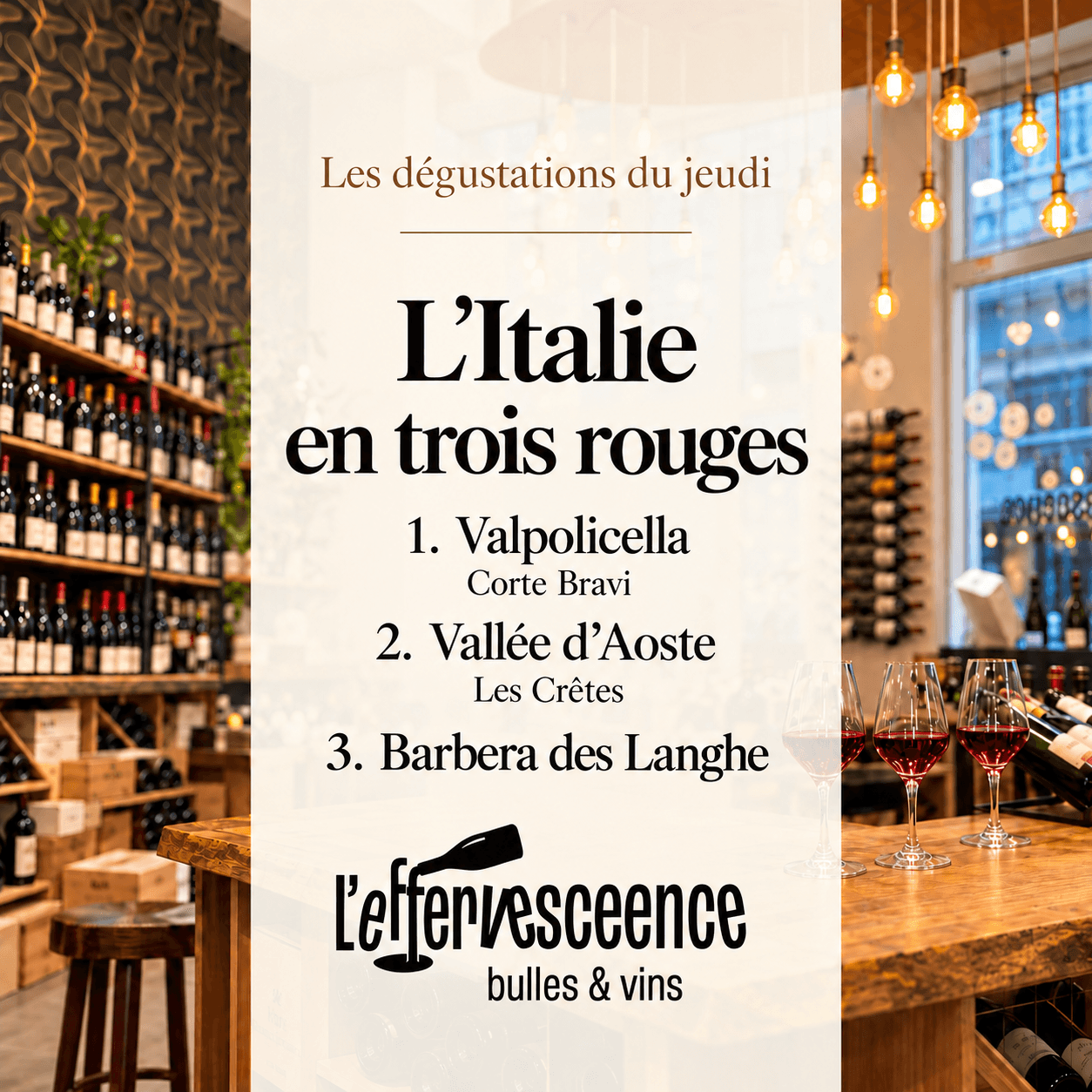 L’Italie en trois rouges